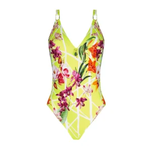 Lise Charmel Maillots de bain - Maillot de bain sans armatures Fleurs Splendeur Splendeur Lime