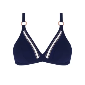 Maillots de bain Lise Charmel - Bikini triangle à armatures Cordage Précieux, coloris marine