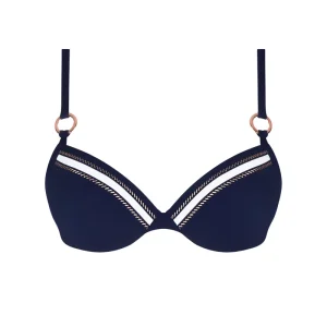 Maillots de bain Lise Charmel - Haut de bikini plongeant rembourré Cordage Précieux, bleu marine