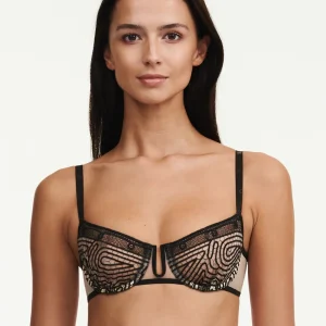 Chantelle - Soutien-gorge demi-bonnet Vibrate en mousse Noir / Nude