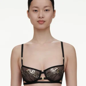 Chantelle - Soutien-gorge balconnet demi-bonnet Genesis Noir pailleté
