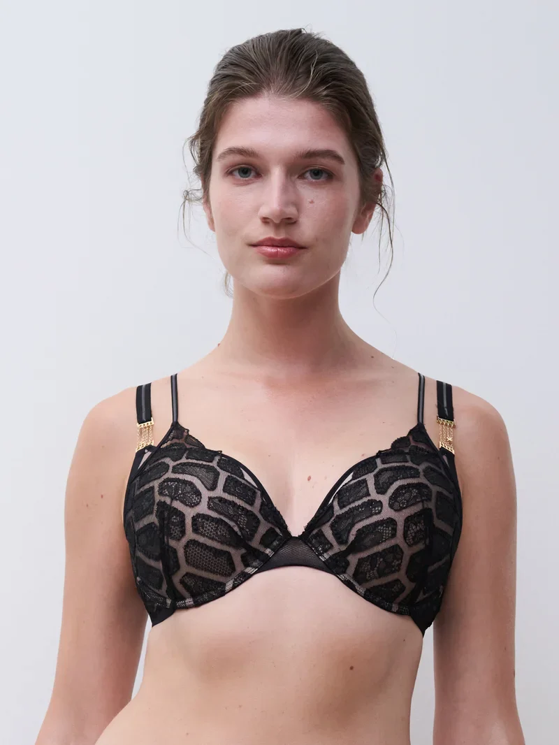 Chantelle - Soutien-gorge extra push-up Reptilia noir – Image 2