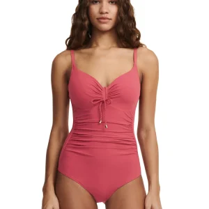 Maillots de bain Chantelle - Maillot de bain à armatures couvrant Inspire Rouge grenat