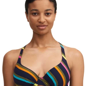 Chantelle Maillots de bain - Bikini Plunge Identity à Armatures Rayures Colorées