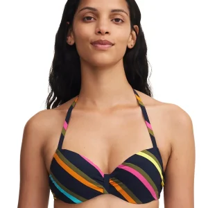 Chantelle maillots de bain - Bikini corbeille Identity à mémoire de forme rayures colorées