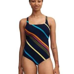 Chantelle Swimwear - Maillot de bain couvrant l'identité avec armatures (classique) Rayures colorées