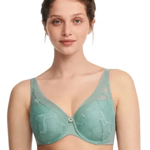 Chantelle - Soutien-gorge Spacer Plunge True Lace Vert Treillis