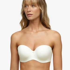 Chantelle - Soutien-gorge bandeau en dentelle véritable Lait