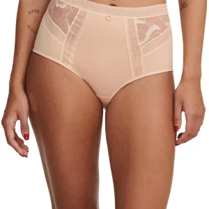 Chantelle - Slip taille haute True Lace Beige Doré