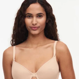 Chantelle - Soutien-gorge Spacer Couvrant Lignes Lisses Beige Doré