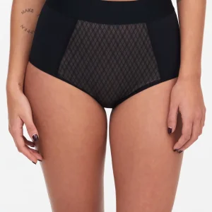 Chantelle - Slip complet Smooth Lines Noir / Beige