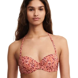 Chantelle Maillots de bain - Soutien-gorge corbeille Eos Memory Orange Léopard