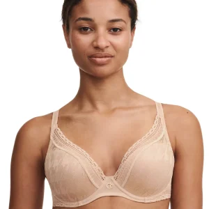 Chantelle - Soutien-gorge t-shirt plongeant Impression Clay Nude