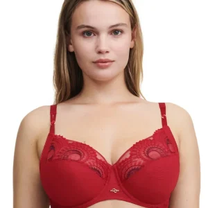 Chantelle - Soutien-gorge à armatures couvrant Mystic Dream Rouge Passion/Aubergine