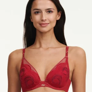 Chantelle - Soutien-gorge plongeant Mystic Dream Rouge Passion/Aubergine