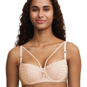 Chantelle - Soutien-gorge balconnet à corbeille Monogram Beige Doré