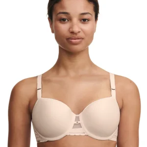 Chantelle - Soutien-gorge corbeille à mémoire de forme Monogram Beige Doré
