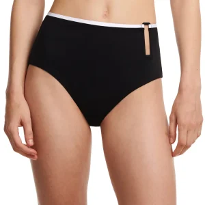 Chantelle Maillots De Bain - Slip De Bikini Complet Authentique Noir / Blanc