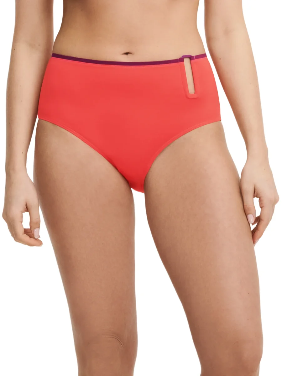 Chantelle Maillots De Bain - Authentique Slip De Bikini Complet Rouge / Orange