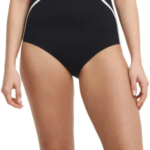 Chantelle Maillots De Bain - Slip De Bikini Complet Authentique (Forme) Noir / Blanc
