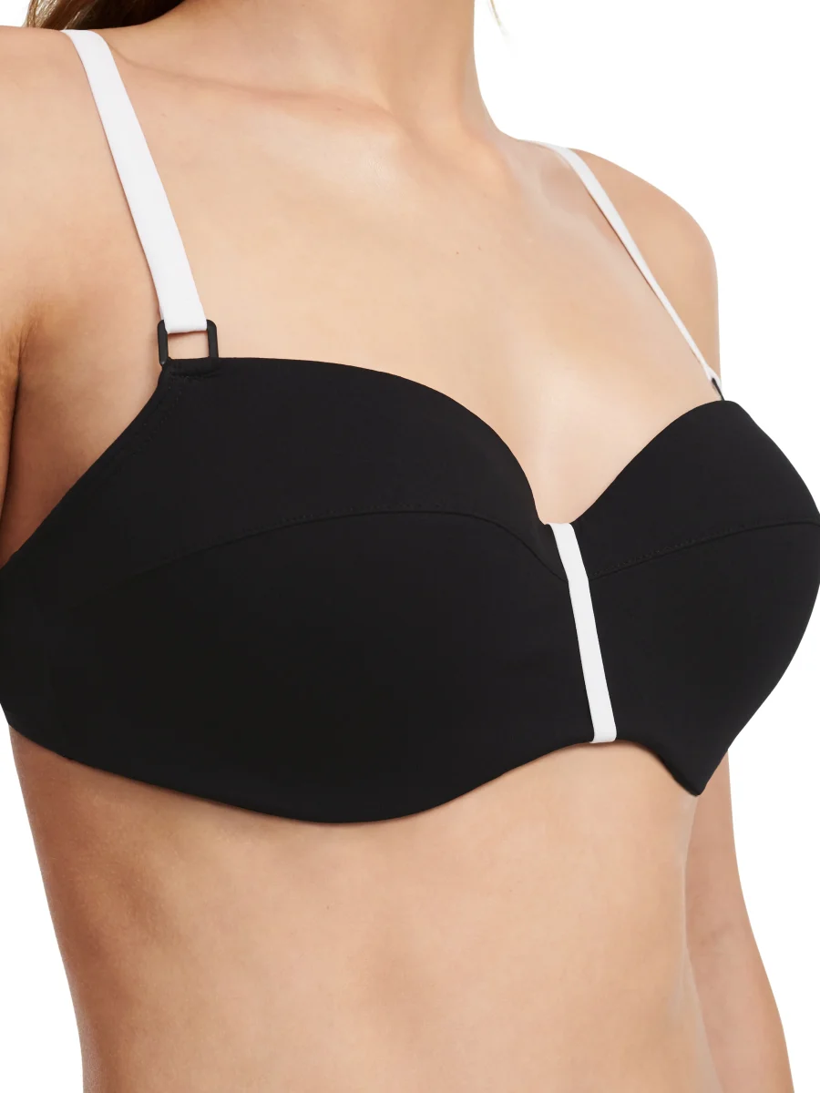 Chantelle Maillots De Bain - Bikini Demi-Coupe Authentic Memory Noir / Blanc – Image 4