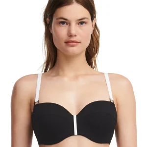 Chantelle Maillots De Bain - Bikini Demi-Coupe Authentic Memory Noir / Blanc