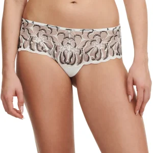 Chantelle - Shorty Fleurs Lait / Noir