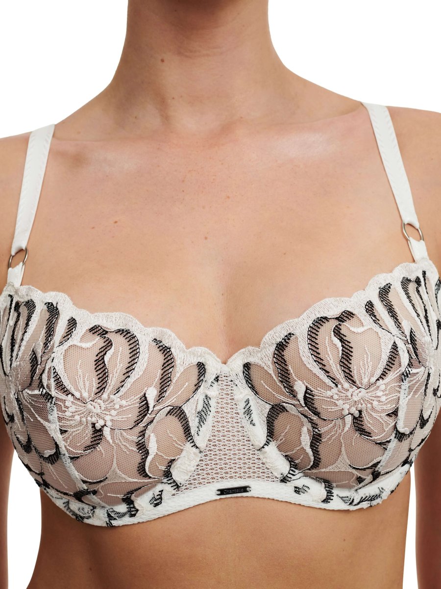 Chantelle - Soutien-gorge balconnet corbeille Fleurs Milk / Black – Image 3