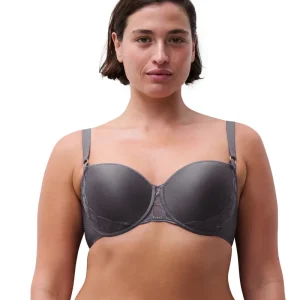 Chantelle - Soutien-gorge demi-bonnet Memory Bra Gris fantaisie Fleurs