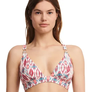 Chantelle Maillots de bain - Soutien-gorge t-shirt triangle sans armatures Devotion Turquoise Ikat