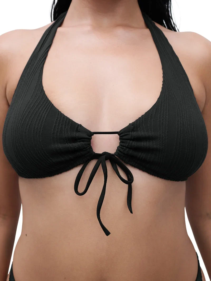 Maillots de bain Chantelle - Soutien-gorge plongeant sans armatures taille unique, noir – Image 3