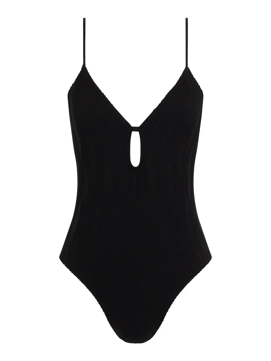Chantelle Maillots de bain - Maillot de bain t-shirt plongeant sans armatures taille unique noir – Image 2