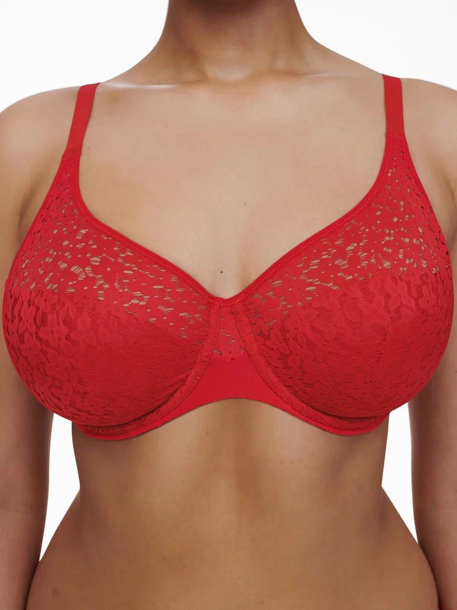 Chantelle EasyFeel - Soutien-gorge moulé couvrant Norah Rouge coquelicot – Image 3