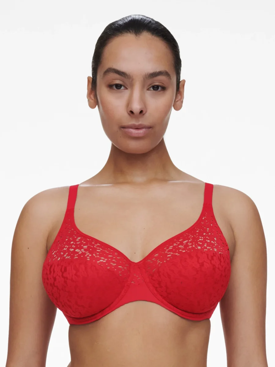 Chantelle EasyFeel - Soutien-gorge moulé couvrant Norah Rouge coquelicot – Image 2