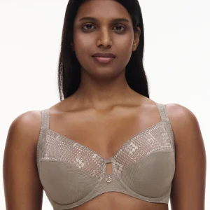 Chantelle - Soutien-gorge à armatures très couvrant Intrigue, gris safari