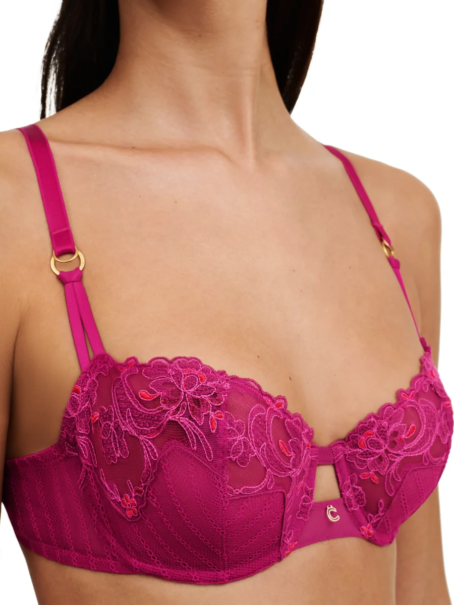 Chantelle - Soutien-gorge balconnet demi-bonnet Cabaret Sauvage Rubis Multico – Image 3