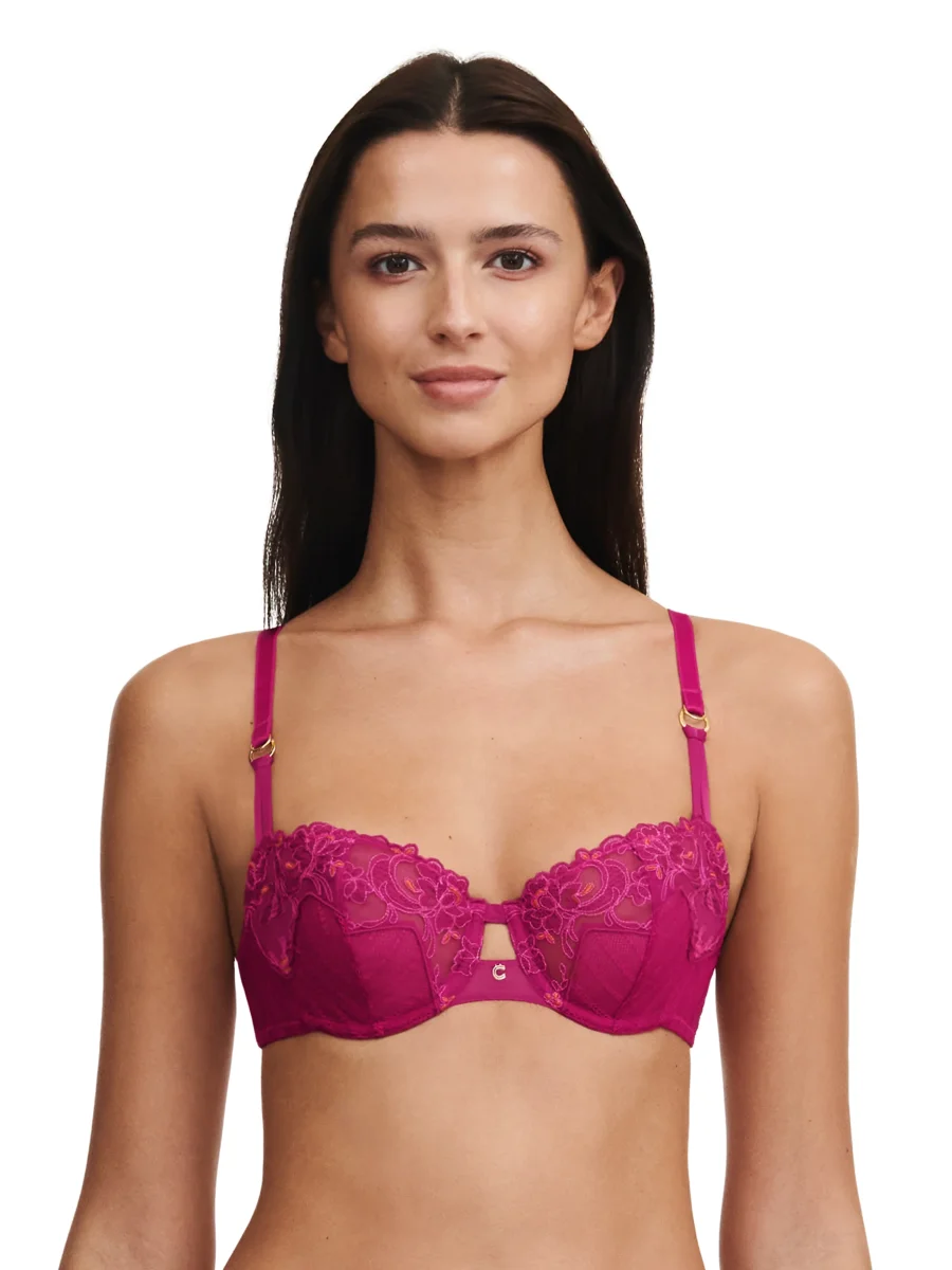 Chantelle - Soutien-gorge balconnet demi-bonnet Cabaret Sauvage Rubis Multico