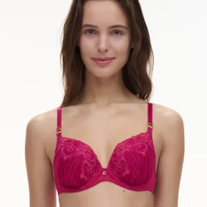 Chantelle - Soutien-gorge push-up Cabaret Sauvage Rubis Multico