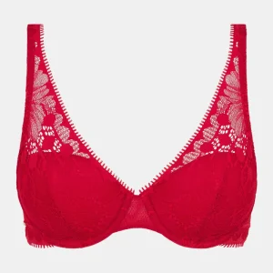 Chantelle - Soutien-gorge plongeant Day To Night Rouge coquelicot