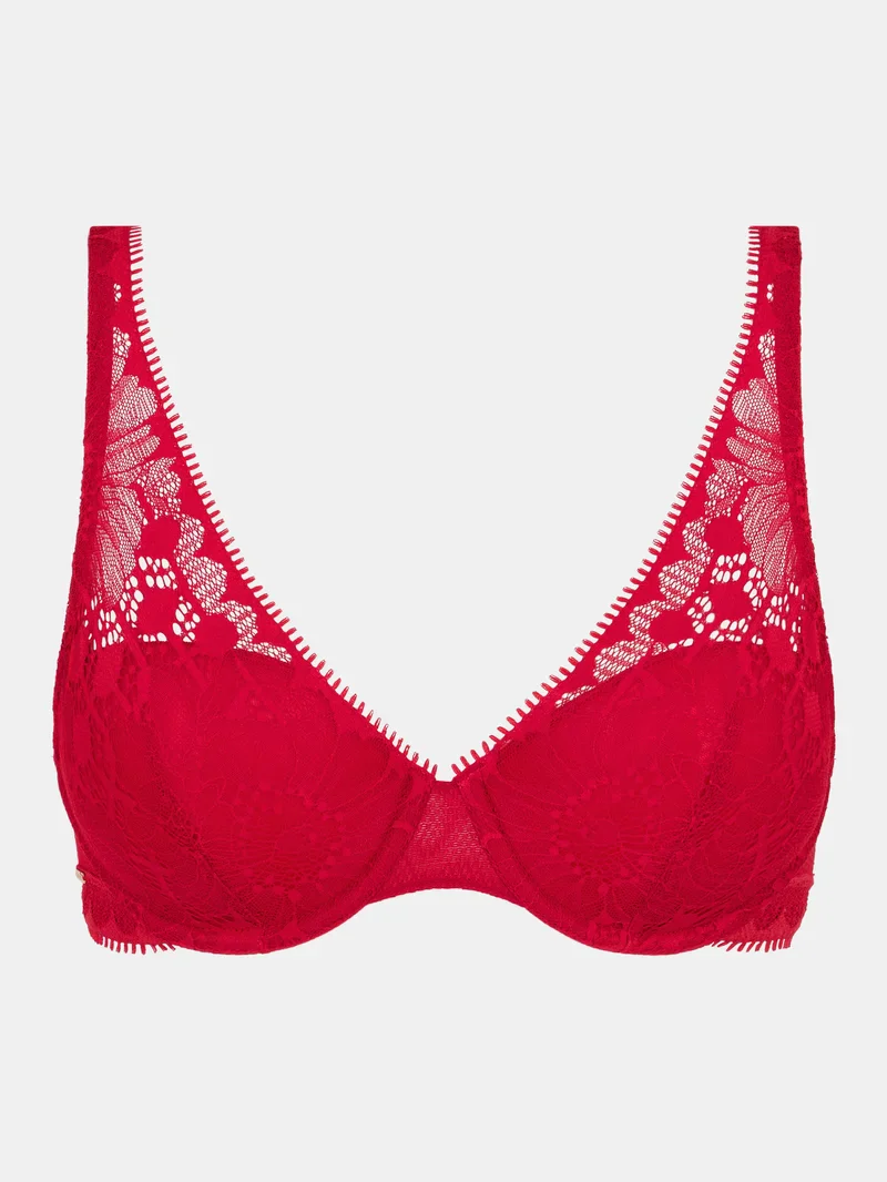 Chantelle - Soutien-gorge plongeant Day To Night Rouge coquelicot – Image 2