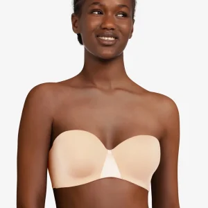 Chantelle - Soutien-gorge T-Shirt Bandeau Essentiall Beige Doré