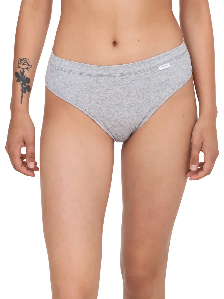Chantelle - Coton Confort Coupe Haute Gris Mélangé