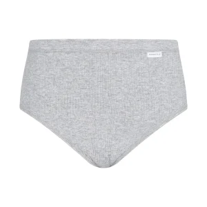 Chantelle - Slip Taille Haute Confort Coton Gris Mélangé