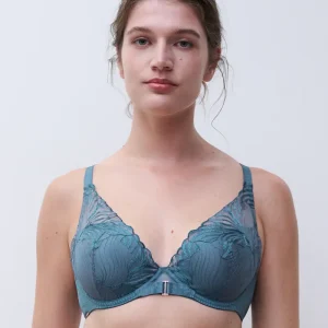 Chantelle - Soutien-gorge plongeant Legend Jeans Bleu