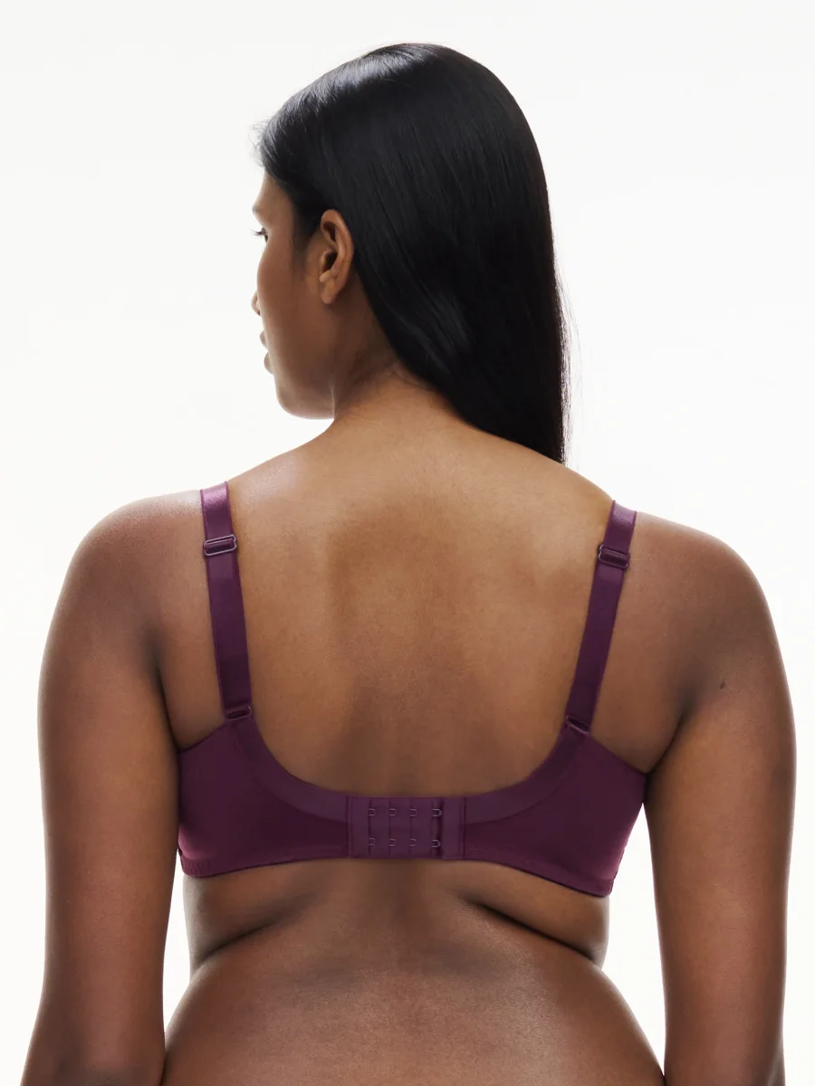 Chantelle - Soutien-gorge demi-bonnet à mémoire de forme Every Curve Nuances aubergine – Image 4