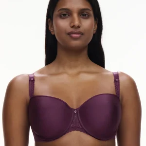 Chantelle - Soutien-gorge demi-bonnet à mémoire de forme Every Curve Nuances aubergine