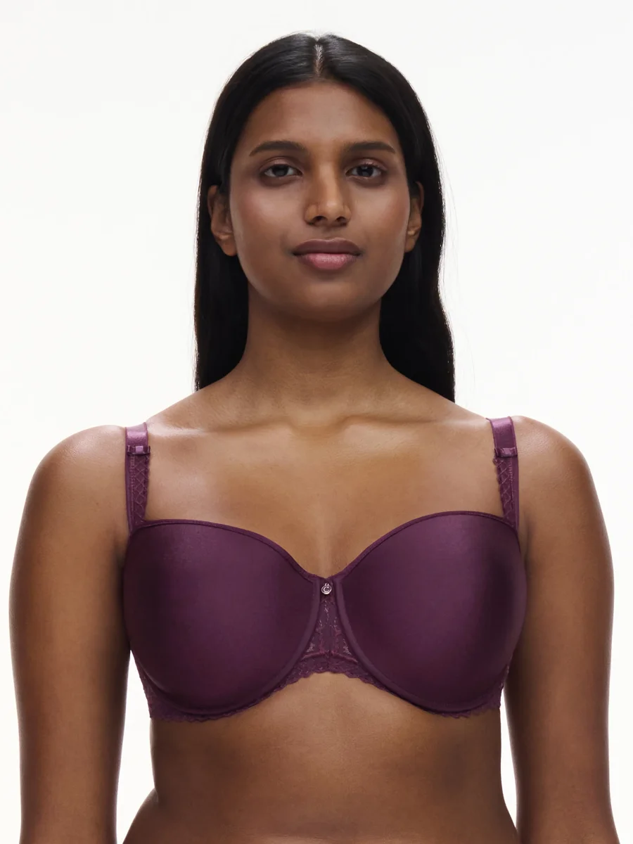 Chantelle - Soutien-gorge demi-bonnet à mémoire de forme Every Curve Nuances aubergine