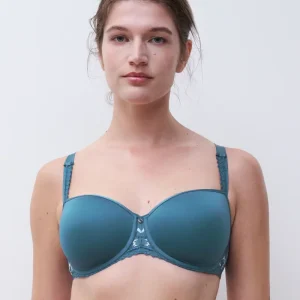 Chantelle - Soutien-gorge demi-bonnet à mémoire de forme Every Curve, nuances de bleu jean