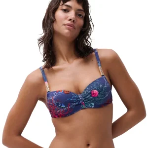 Maillots de bain Chantelle - Bikini Icon demi-bonnet Memory Dark Méditerranée