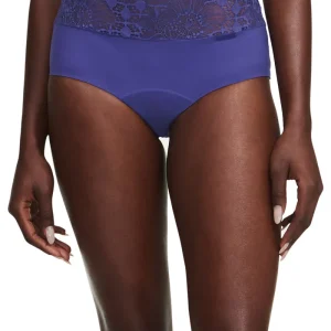 Chantelle - Culotte menstruelle shorty violette et bleue